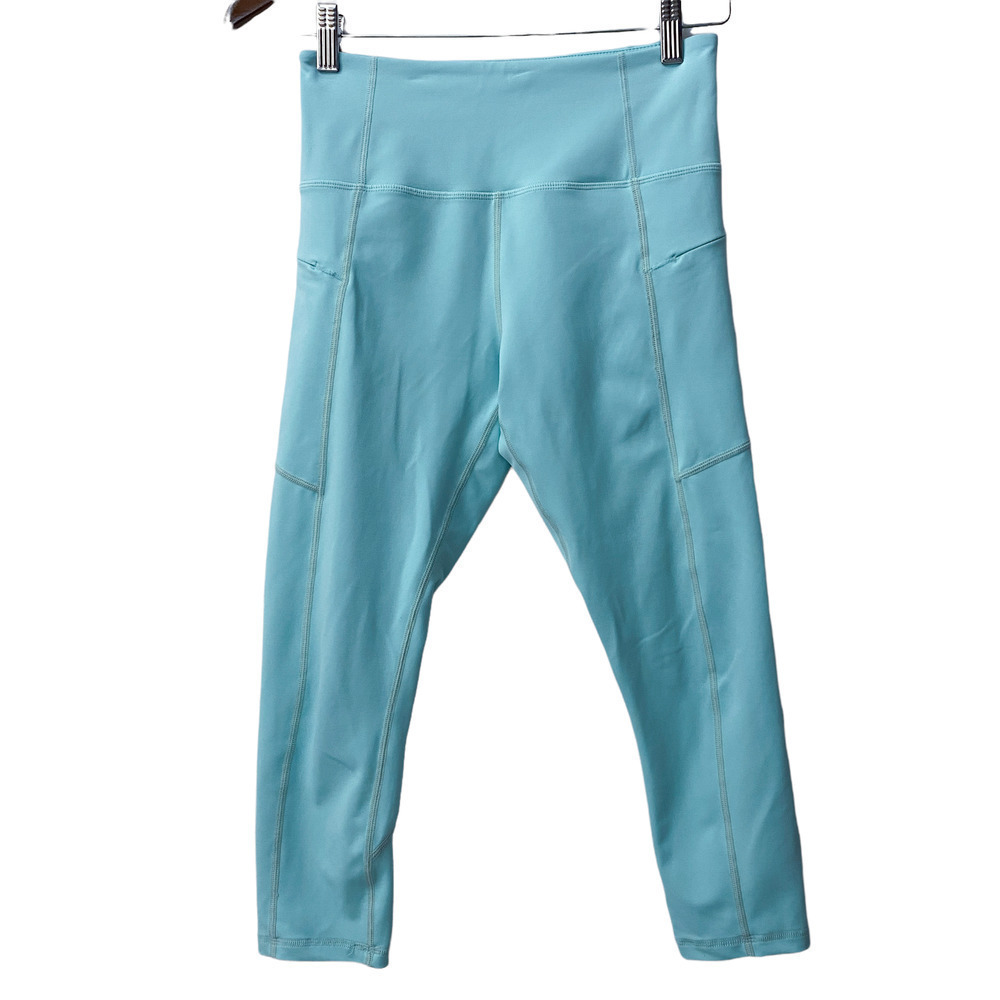Zyia Blue Crop Side Pocket Legging Size 4 Small